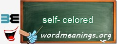 WordMeaning blackboard for self-celored